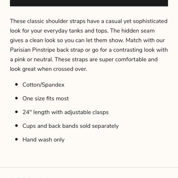 BRA LAB PINSTRIPE BACK BAND (small) and Straps - Picture 4 of 5